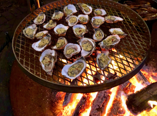 Grilled Oysters with Calabrian Chili Butter