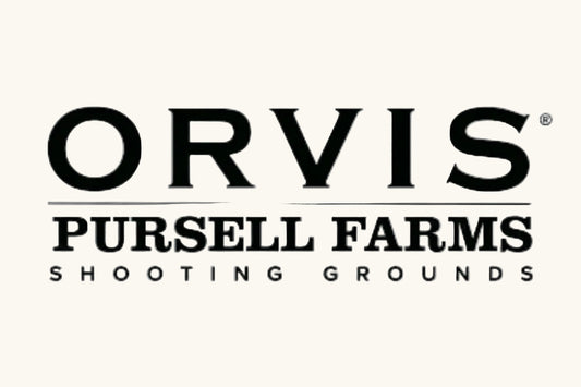 Orvis Purcell Farms Shooting Grounds logo on a white background