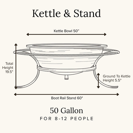 smokeLESS Kettle & Stand (50gal)