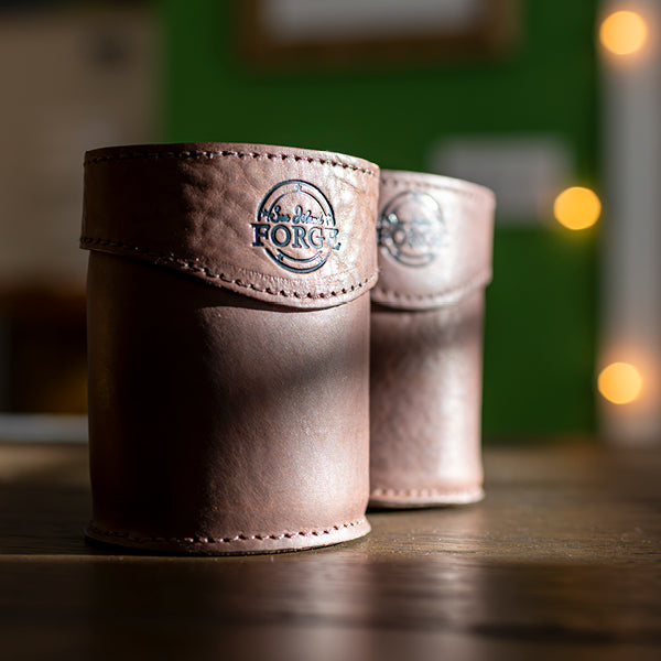 Leather Can Koozie by Mission Mercantile