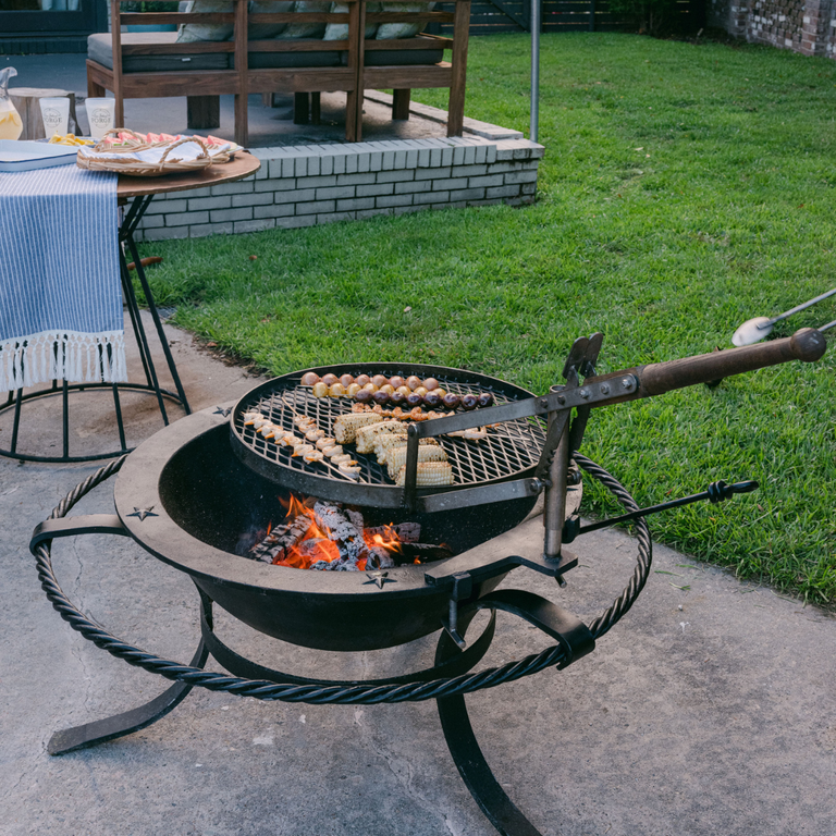 Grill for top over fire pit