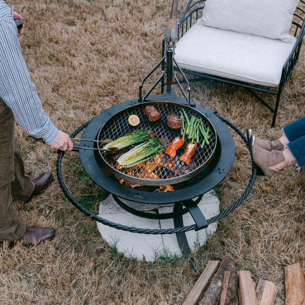 Grill for top over fire pit