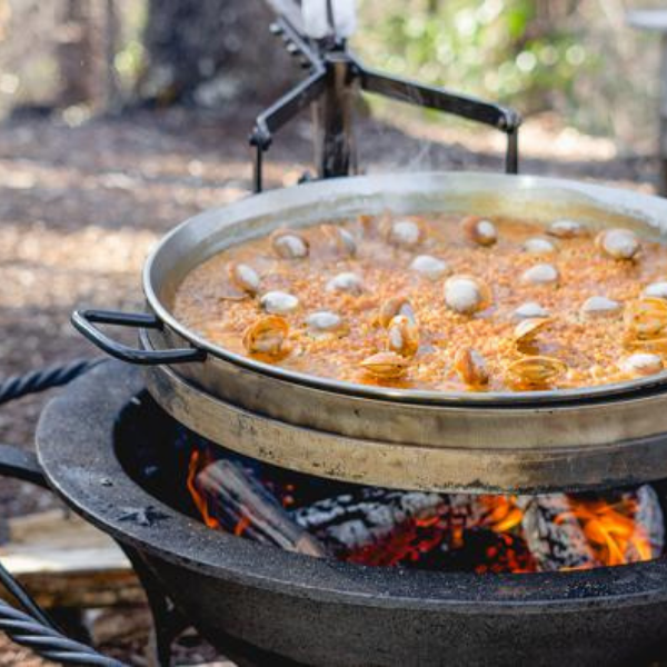 Paella Pan and Rig - Sea Island Forge