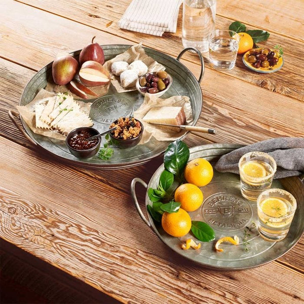 Galvanized Serving Tray - Sea Island Forge